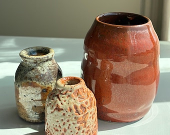 Handmade Ceramic Mini Vases – Wheel Thrown Pottery Home Decor