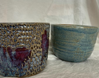 Textured Small Planter, Ceramic Pottery Home Decor
