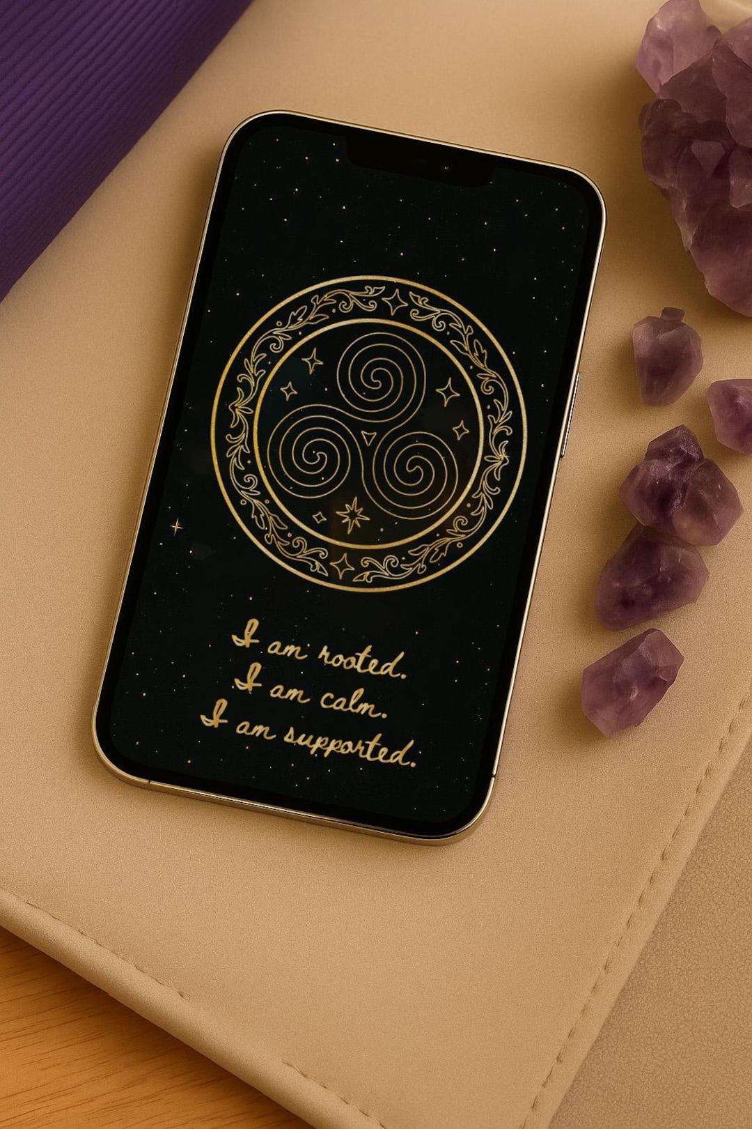 Galaxy Triskelion Digital Manifestation Ritual Kit Phone Wallpaper With ...