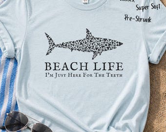 Shark Tooth Hunter T-Shirt: Beach Life Bella Canvas Tee