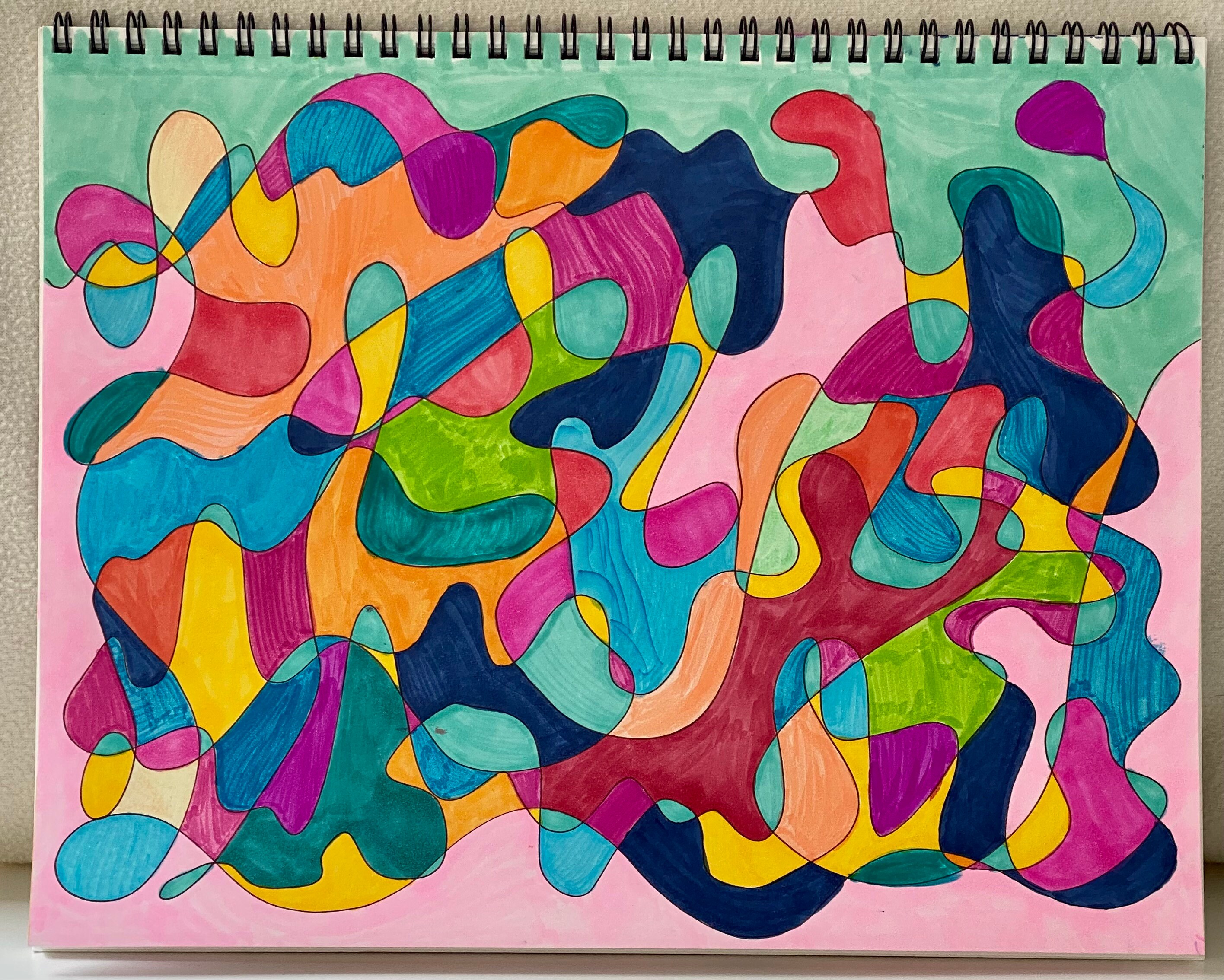 Green Days Abstract on Top Quality Copic Premium Bond 