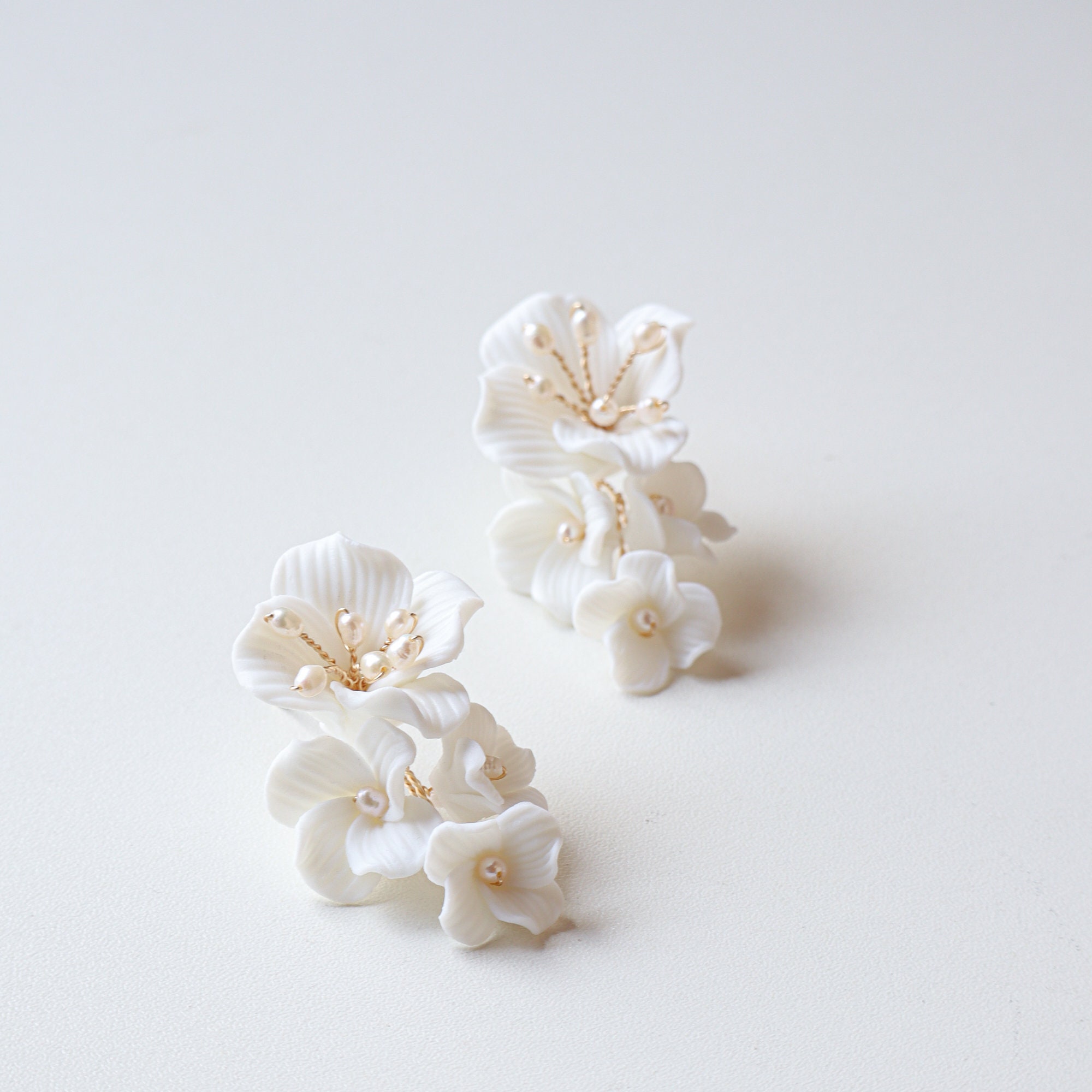 Silk flower shop earrings