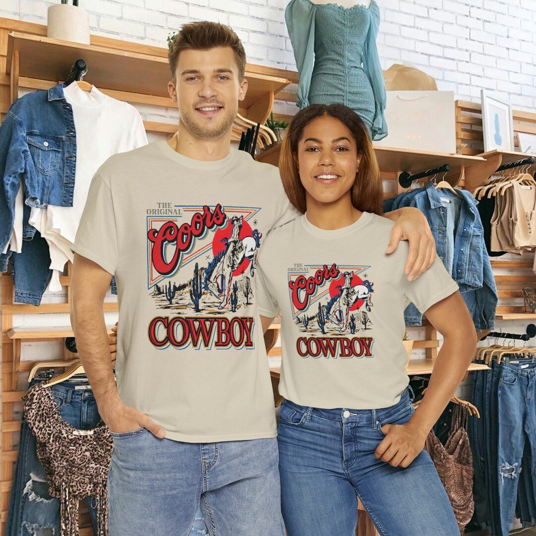 Coors Light Cowboy Tshirt Etsy