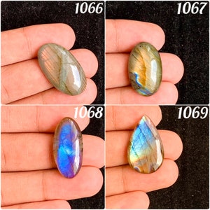 Natural Labradorite Cabochon, Blue Fire Labradorite Gemstone, Labradorite Cabochon, Labradorite Cab, Making, pendant Jewelry (1066-1069)