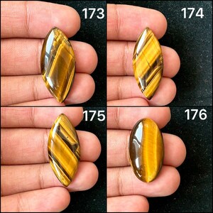 Natural Tiger’s Eye Cabochon Loose Gemstone for making  jewellery and pendant (173-176)