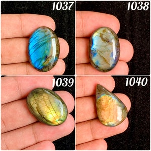 Natural Labradorite Cabochon, Blue Fire Labradorite Gemstone, Labradorite Cabochon, Labradorite Cab, Making, pendant Jewelry (1037-1040)
