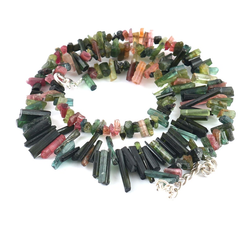 100% Natural Raw Tourmaline Necklace inch Max 52% OFF 16 Superior Crystal