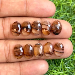 Natural Montana Agate Flatback Rosecut Cabochon Oval shape 10pcs 10x14mm lot, Montana Agate Used for Jewellery making