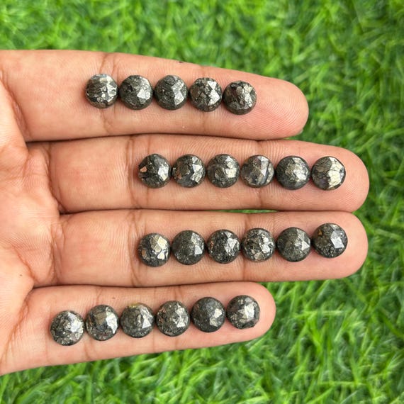 Natural Marcasite Round Shape Rosecut 10 Pcs Lot MM, Loose Stone