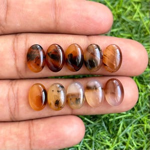 Natural Montana Agate Flatback Oval shape Cabochon 10pcs 14x10mm lot, Montana Agate Used for Jewellery making