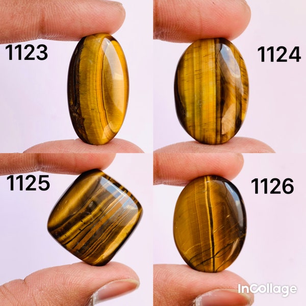 Natural Tiger Eye  Cabochan Tiger Eye Loose Gemstone wholesale Cabochan Used For Jewelry Making AAA+++Quali (1123-1126)