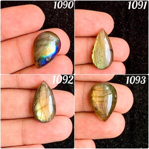 Natural Labradorite Cabochon, Blue Fire Labradorite Gemstone, Labradorite Cabochon, Labradorite Cab, Making, pendant Jewelry (1090-1093)