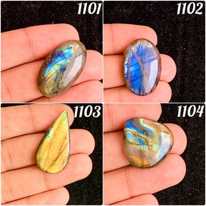Natural Labradorite Cabochon, Blue Fire Labradorite Gemstone, Labradorite Cabochon, Labradorite Cab, Making, pendant Jewelry (1101-1104)