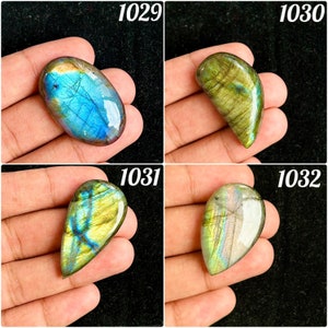 Natural Labradorite Cabochon, Blue Fire Labradorite Gemstone, Labradorite Cabochon, Labradorite Cab, Making, pendant Jewelry (1029-1032)