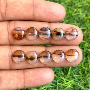 Natural Montana Agate Flatback Round shape Cabochon 10pcs 10MM lot, Montana Agate Used for Jewellery making