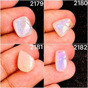 Natural Belomorite Moonstone  Cabochon African Moonstone Wholesale Lot Cabochon By Weight With Different Sizes ForJewelry Making(2179-2182)