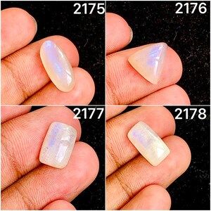 Natural Belomorite Moonstone  Cabochon African Moonstone Wholesale Lot Cabochon By Weight With Different Sizes ForJewelry Making(2175-2178)