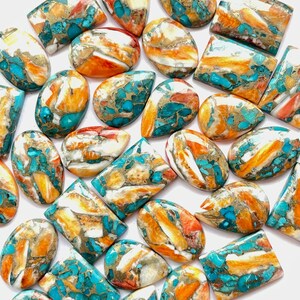Oyster Copper Turquoise Cabochon,Oyster Cabochon,Spiny Oyster  Gemstone,Loose Cabochon, Spiny Oyster Used For Jewellery Making