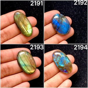 Natural Labradorite Cabochon, Blue Fire Labradorite Gemstone, Labradorite Cabochon, Labradorite Cab, Making, pendant Jewelry (2191-2194)