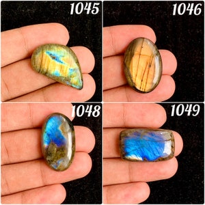 Natural Labradorite Cabochon, Blue Fire Labradorite Gemstone, Labradorite Cabochon, Labradorite Cab, Making, pendant Jewelry (1045-1049)