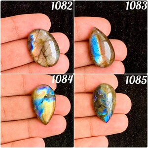 Natural Labradorite Cabochon, Blue Fire Labradorite Gemstone, Labradorite Cabochon, Labradorite Cab, Making, pendant Jewelry (1082-1085)