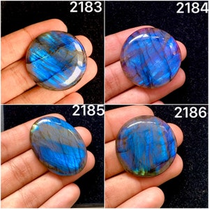 Natural Labradorite Cabochon, Blue Fire Labradorite Gemstone, Labradorite Cabochon, Labradorite Cab, Making, pendant Jewelry (2183-2186)