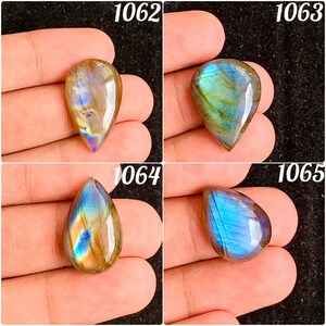 Natural Labradorite Cabochon, Blue Fire Labradorite Gemstone, Labradorite Cabochon, Labradorite Cab, Making, pendant Jewelry (1062-1065)