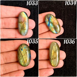Natural Labradorite Cabochon, Blue Fire Labradorite Gemstone, Labradorite Cabochon, Labradorite Cab, Making, pendant Jewelry (1033-1036)