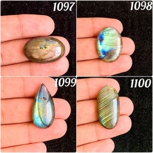 Natural Labradorite Cabochon, Blue Fire Labradorite Gemstone, Labradorite Cabochon, Labradorite Cab, Making, pendant Jewelry (1097-1100)