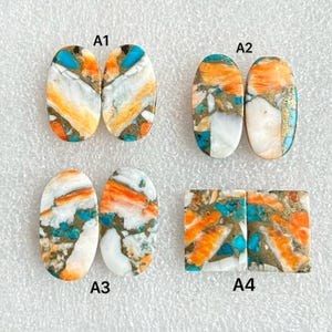 Natural Oyster Copper Turquoise Cabochon,Oyster Cabochon,Spiny Oyster Gemstone,Loose Cabochon, Spiny Oyster For Jewellery Making (A1-A4)
