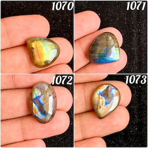 Natural Labradorite Cabochon, Blue Fire Labradorite Gemstone, Labradorite Cabochon, Labradorite Cab, Making, pendant Jewelry (1070-1073)