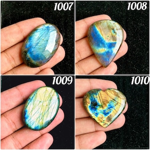 Natural Labradorite Cabochon, Blue Fire Labradorite Gemstone, Labradorite Cabochon, Labradorite Cab, Making, pendant Jewelry (1007-1010)