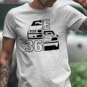 T-Shirt - E36 split, Geschenk für Petrolheads