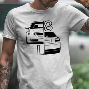 T-Shirt - A3 8L split print, gift for petrolheads