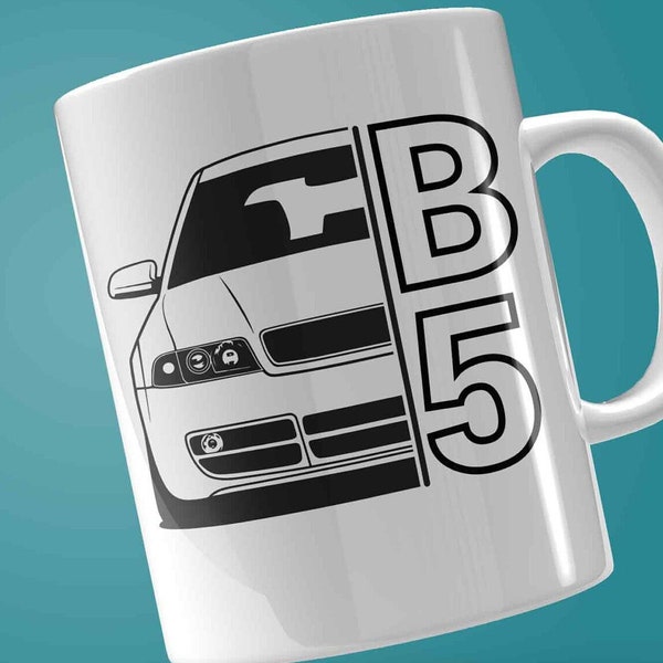 bedruckte Tasse - B5, Geschenk für Autofahrer Fans, weißer Keramik Becher