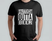 T-Shirt - "Straight Outta Beer" - the shirt for all beer fans, beer drink, beer lovers, beer shirt, Compton Style