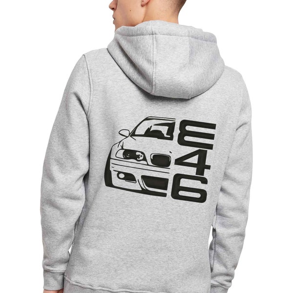 Hoody - E46, für BMW Fans, BMW 3er, BMW M3, Geschenk für 3er Fahrer, Kapuzenpullover E46, heavy Hoody 300 Gramm