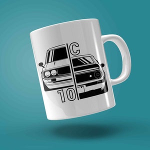 mug imprimé - Skyline C10, cadeau pour les amateurs de voitures, mug en céramique blanche