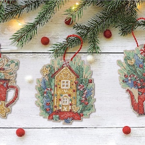 Sweet Christmas Ornaments - 70-09607 Dimensions - Cross Stitch Kit