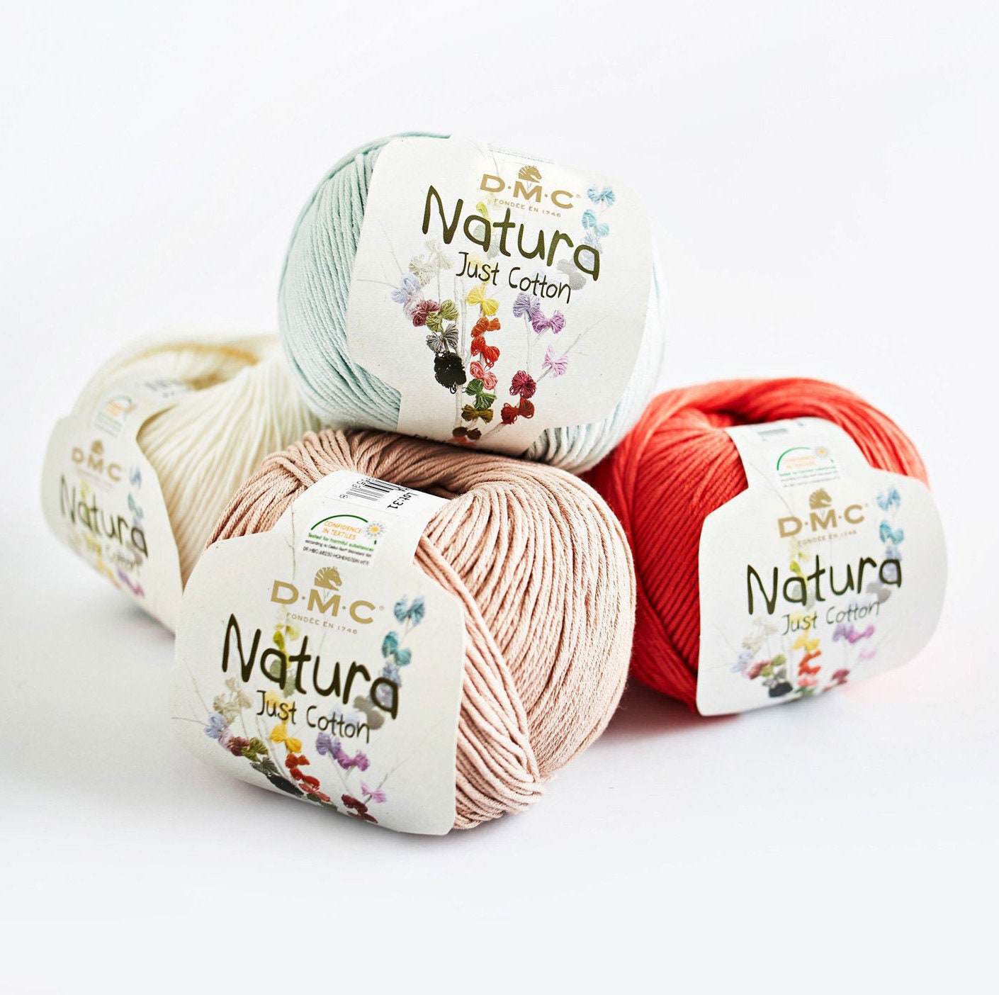 Natura Just Cotton DMC 302 Threads for Knitting and Crochet 100% Cotton 
