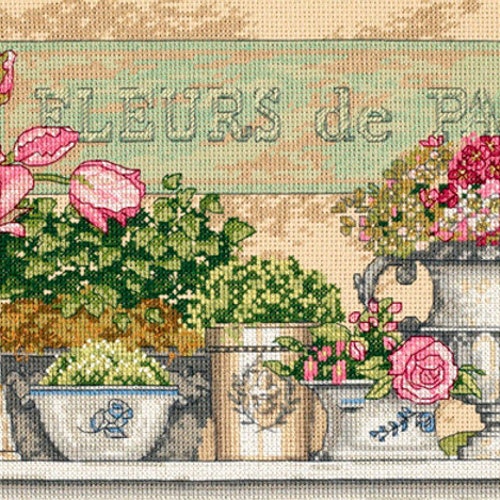 Flowers in Mason Jars Cross Stitch Kit by Dimensions Etsy