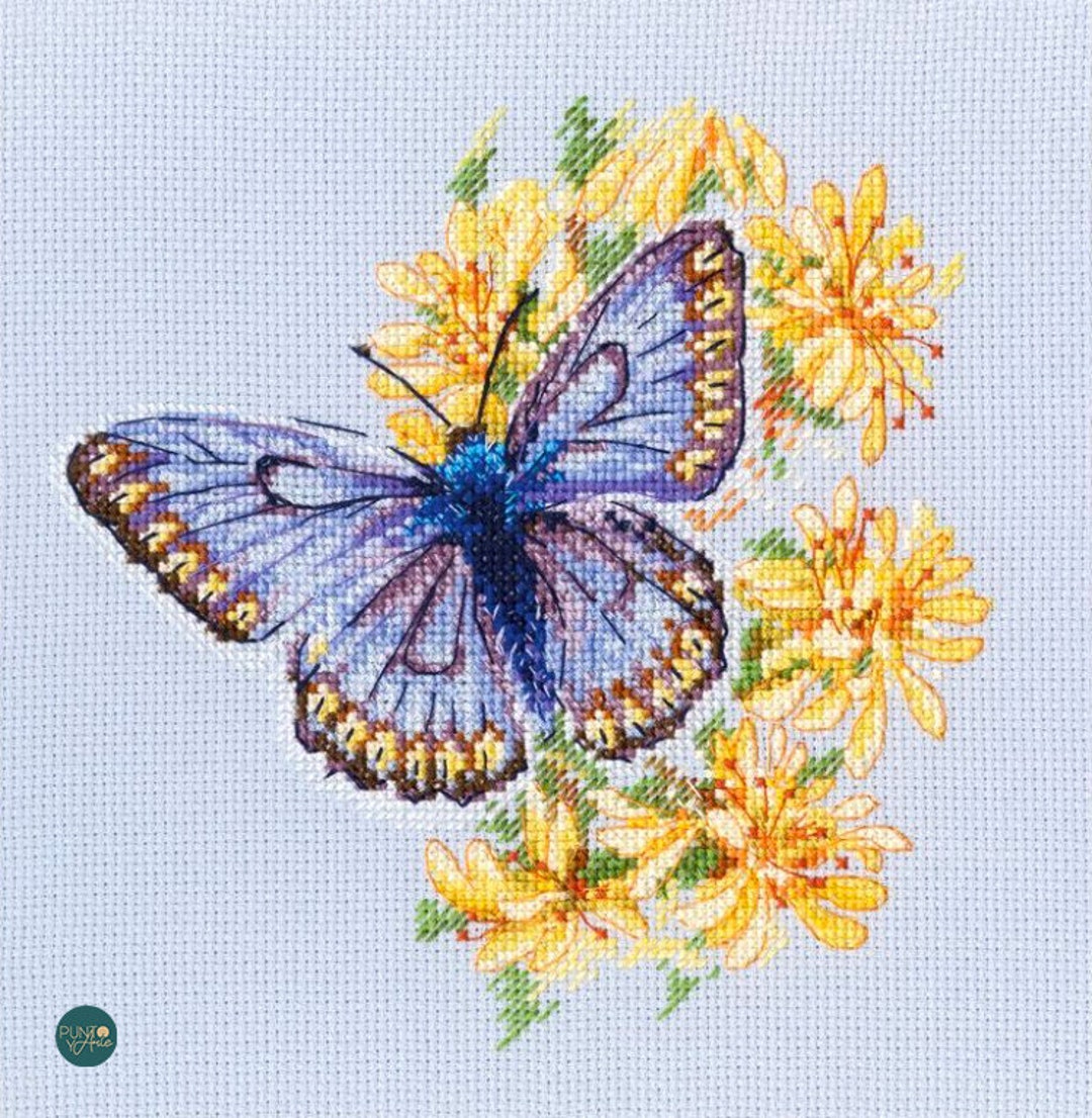 Cross Stitch Kit. Butterfly on the Flower. RTO M750 Etsy