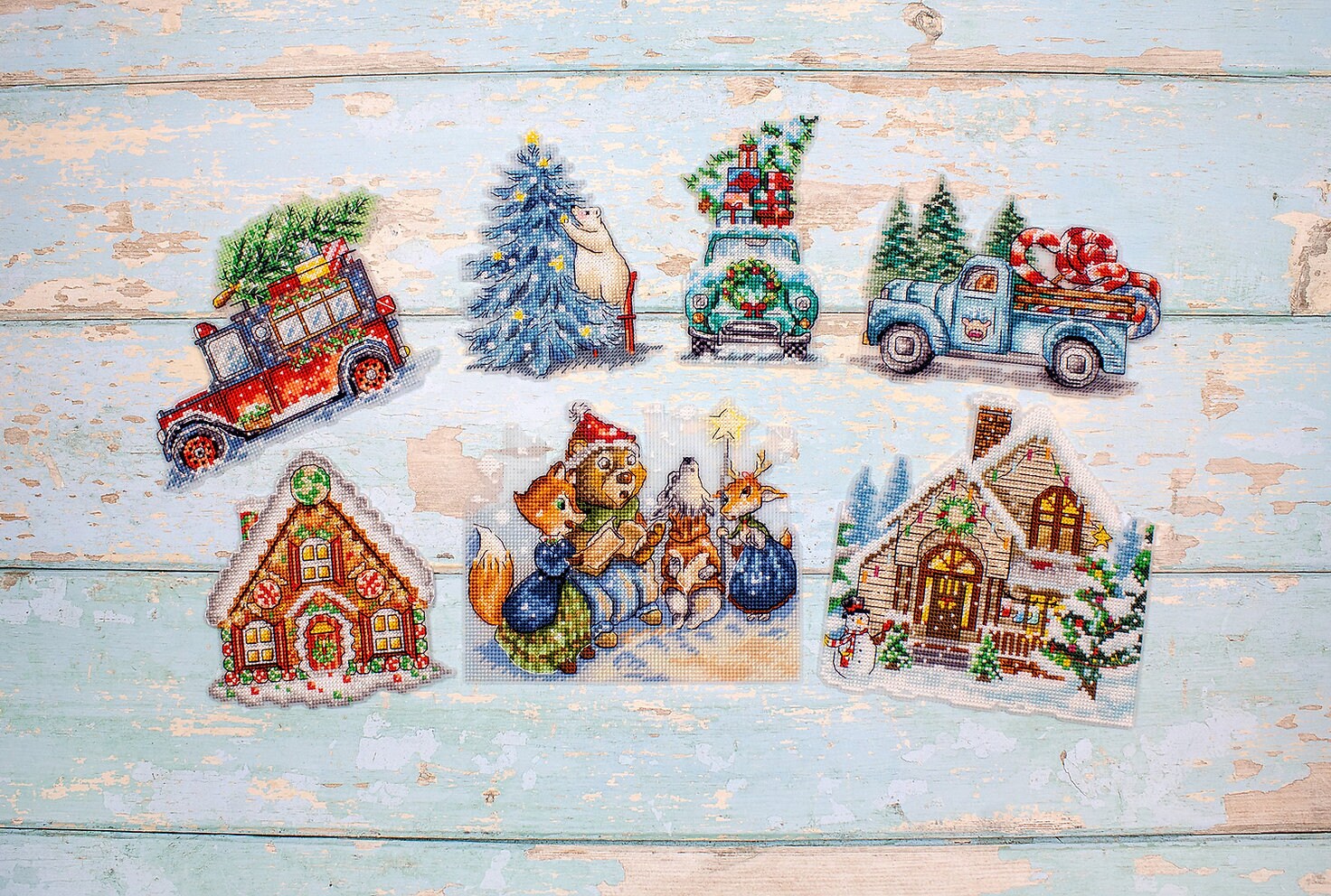 Christmas Ornaments Kit L8051 Counted Cross Stitch Kit