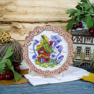MP Studia SO-105 Cross Stitch Kit on Wood – Miniature. Swamp House 11x11 cm