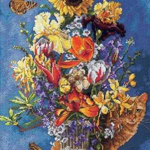 Giardino in oro - 70-35404 Dimensions - Kit per punto croce
