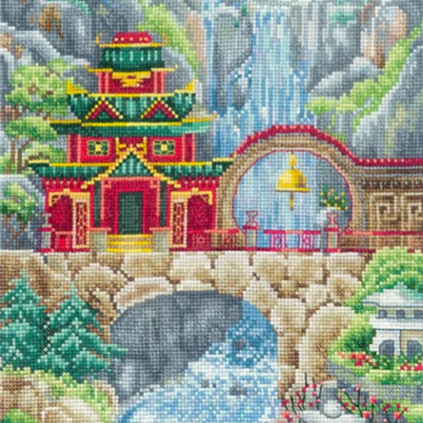 Temple of the Waterfall - SANV-39 Andriana - Cross stitch kit
