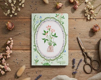 Green Roots Vignette Premium Perfect Binding Notebook (A5) (13162)