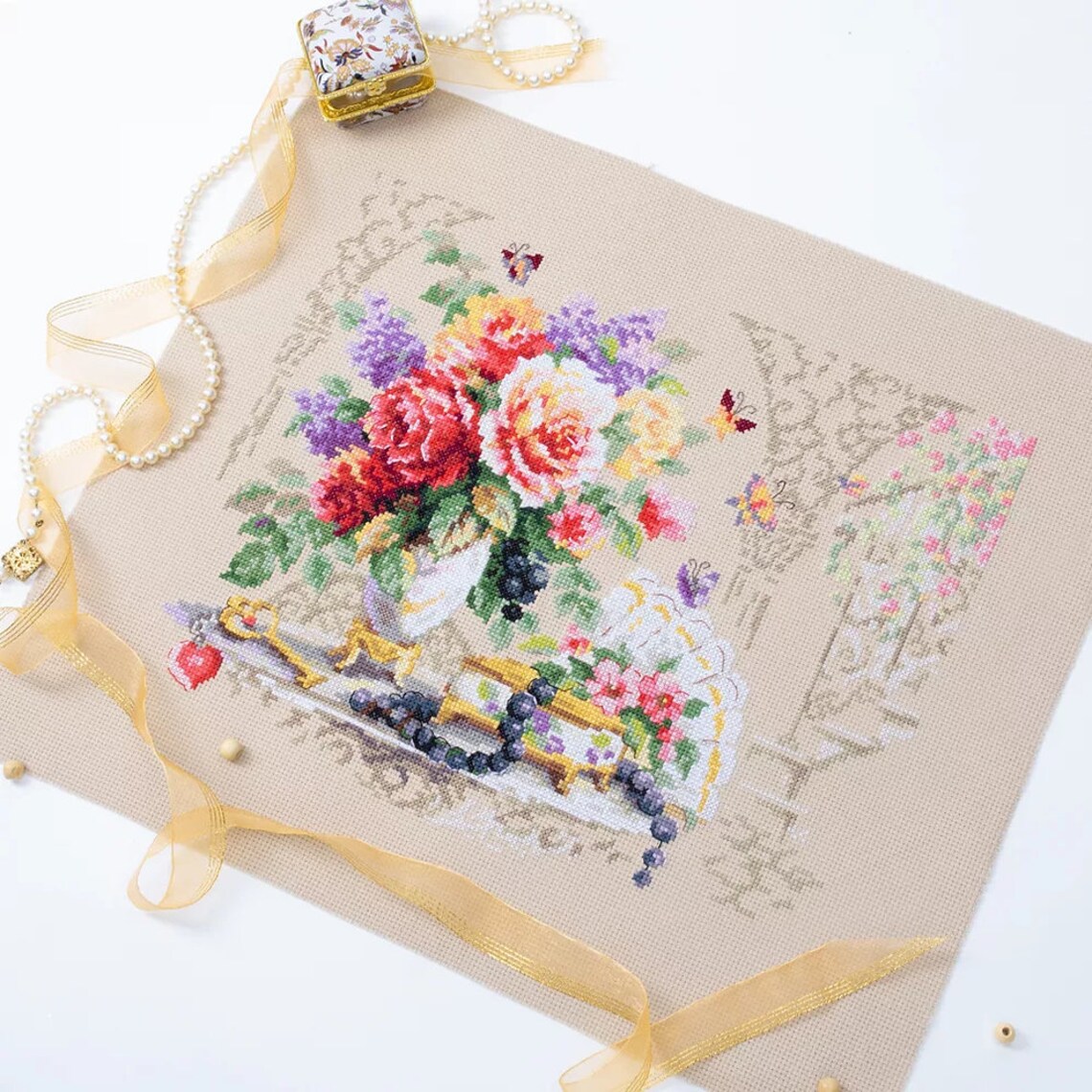 210205 Flirty Time. Magic Needle Cross Stitch Kit Etsy