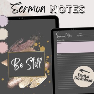 GoodNotes Sermon Church Notes | Digital Download | Bible Study Notes | Digital Church Notes | Christian Journal Template | GoodNotes PDF