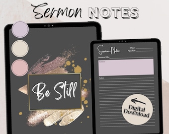 GoodNotes Sermon Church Notes | Digital Download | Bible Study Notes | Digital Church Notes | Christian Journal Template | GoodNotes PDF